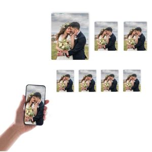 Smartphone EasyOrder, Chromaluxe Metal Prints with 4:3 Aspect Ratio for iPhone, Samsung and Android Devices (White Base)
