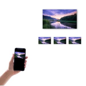 Smartphone EasyOrder, Chromaluxe Metal Prints with 16:9 Aspect Ratio for iPhone, Samsung and Android Devices (White Base)